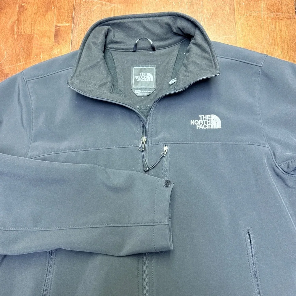 The North‎ Face WindWall Softshell Jacket Mens Medium Black Full Zip Apex Bionic